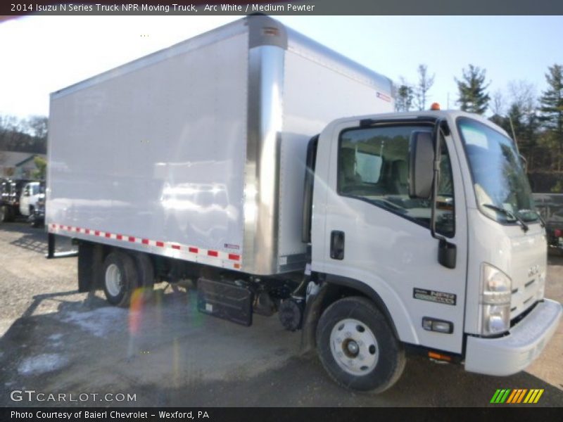 Arc White / Medium Pewter 2014 Isuzu N Series Truck NPR Moving Truck