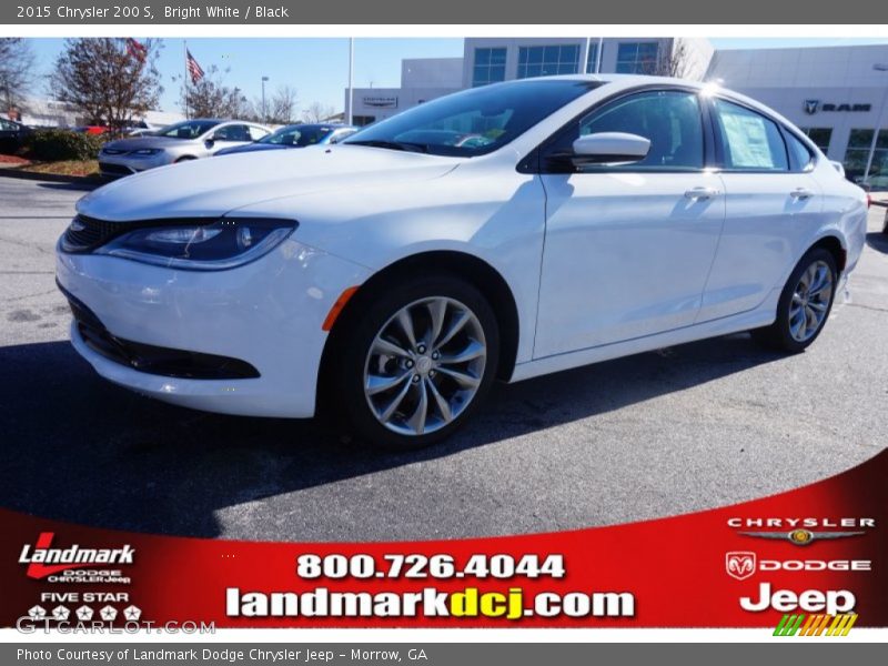 Bright White / Black 2015 Chrysler 200 S