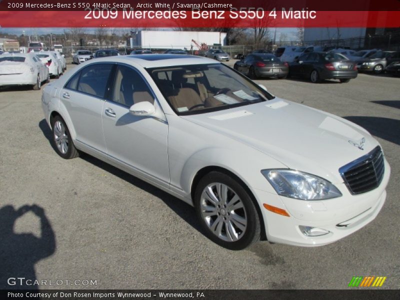 Arctic White / Savanna/Cashmere 2009 Mercedes-Benz S 550 4Matic Sedan