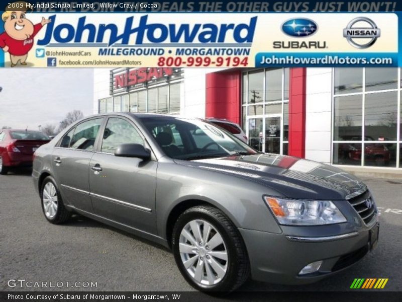 Willow Gray / Cocoa 2009 Hyundai Sonata Limited