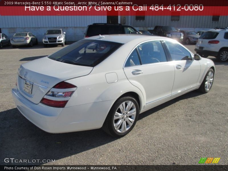 Arctic White / Savanna/Cashmere 2009 Mercedes-Benz S 550 4Matic Sedan