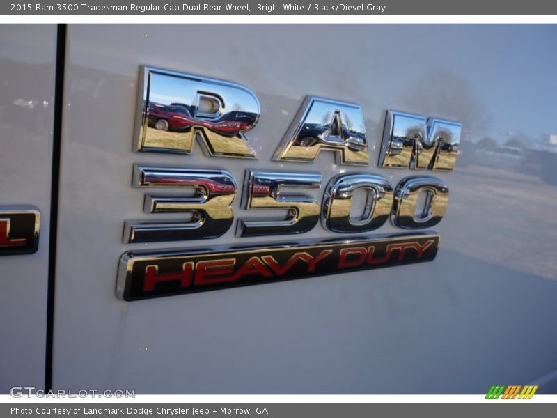 Bright White / Black/Diesel Gray 2015 Ram 3500 Tradesman Regular Cab Dual Rear Wheel