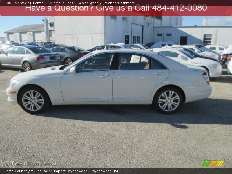 Arctic White / Savanna/Cashmere 2009 Mercedes-Benz S 550 4Matic Sedan