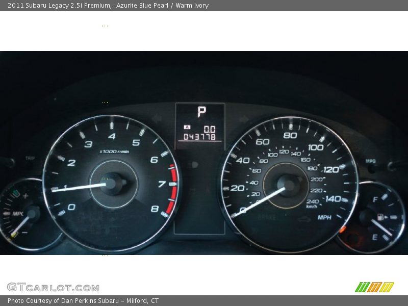 Azurite Blue Pearl / Warm Ivory 2011 Subaru Legacy 2.5i Premium