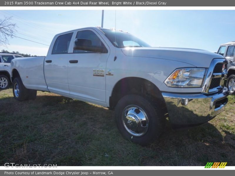 Bright White / Black/Diesel Gray 2015 Ram 3500 Tradesman Crew Cab 4x4 Dual Rear Wheel