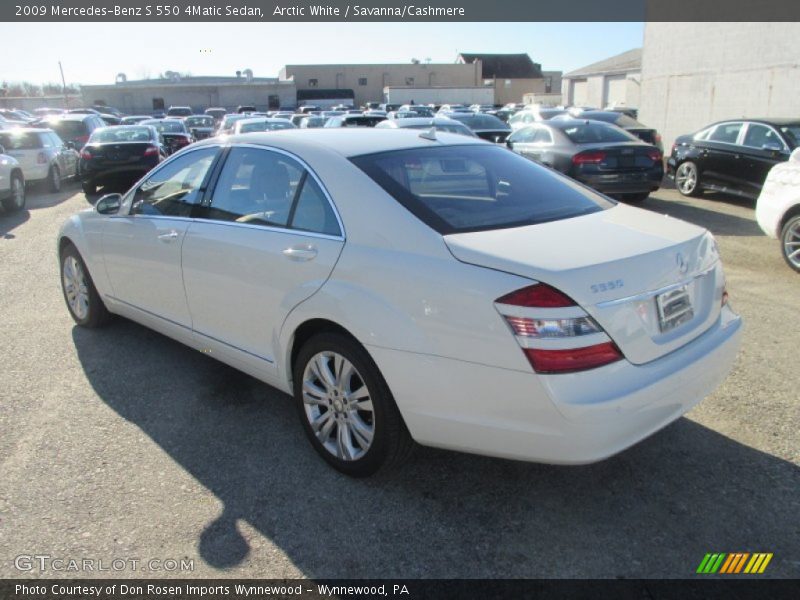 Arctic White / Savanna/Cashmere 2009 Mercedes-Benz S 550 4Matic Sedan