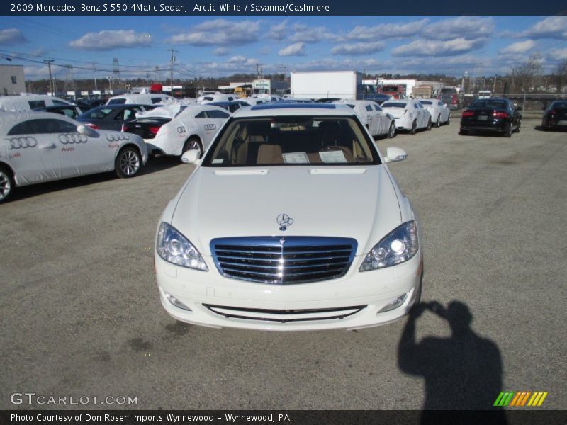 Arctic White / Savanna/Cashmere 2009 Mercedes-Benz S 550 4Matic Sedan