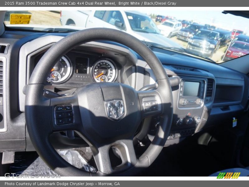 Bright White / Black/Diesel Gray 2015 Ram 3500 Tradesman Crew Cab 4x4 Dual Rear Wheel