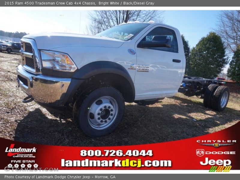 Bright White / Black/Diesel Gray 2015 Ram 4500 Tradesman Crew Cab 4x4 Chassis