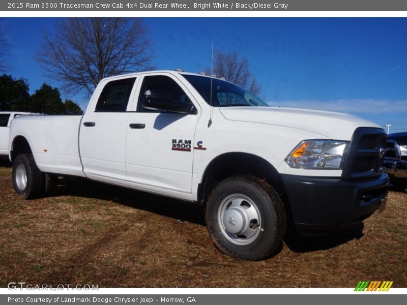 Bright White / Black/Diesel Gray 2015 Ram 3500 Tradesman Crew Cab 4x4 Dual Rear Wheel