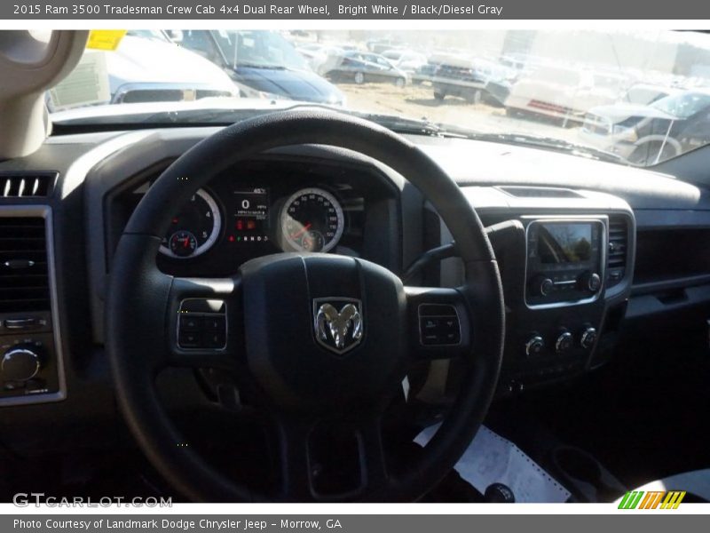 Bright White / Black/Diesel Gray 2015 Ram 3500 Tradesman Crew Cab 4x4 Dual Rear Wheel