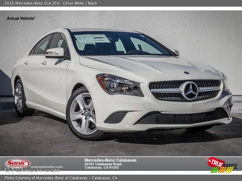 Cirrus White / Black 2015 Mercedes-Benz CLA 250