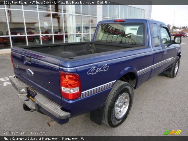 Vista Blue Metallic / Medium Dark Flint 2011 Ford Ranger XLT SuperCab 4x4