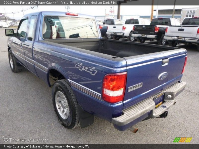 Vista Blue Metallic / Medium Dark Flint 2011 Ford Ranger XLT SuperCab 4x4
