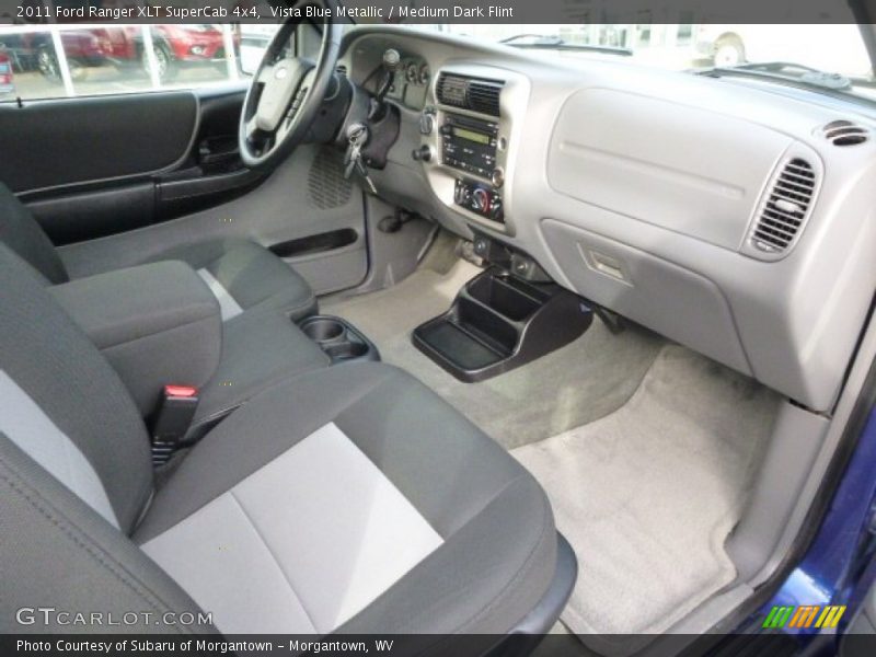 Vista Blue Metallic / Medium Dark Flint 2011 Ford Ranger XLT SuperCab 4x4