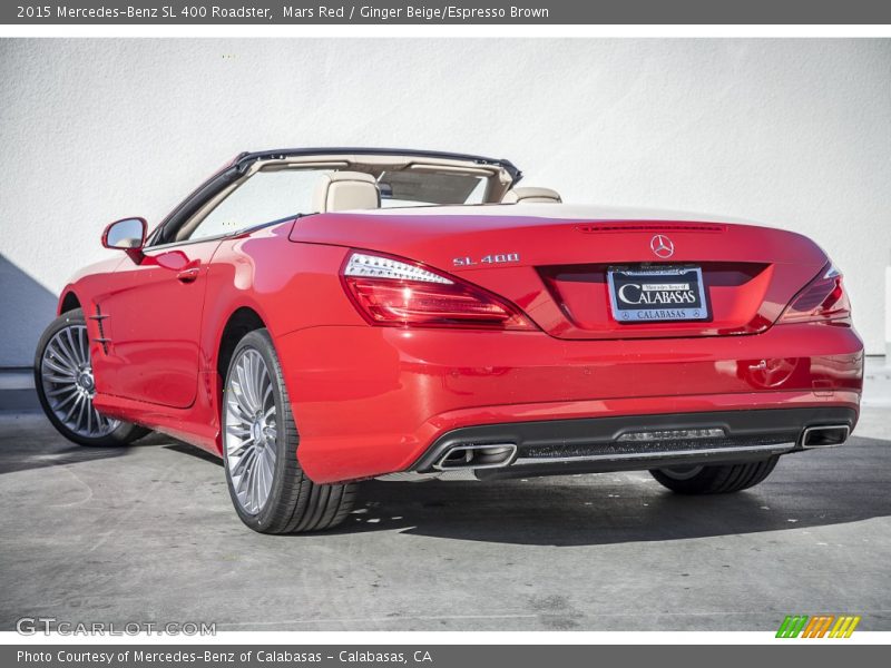 Mars Red / Ginger Beige/Espresso Brown 2015 Mercedes-Benz SL 400 Roadster