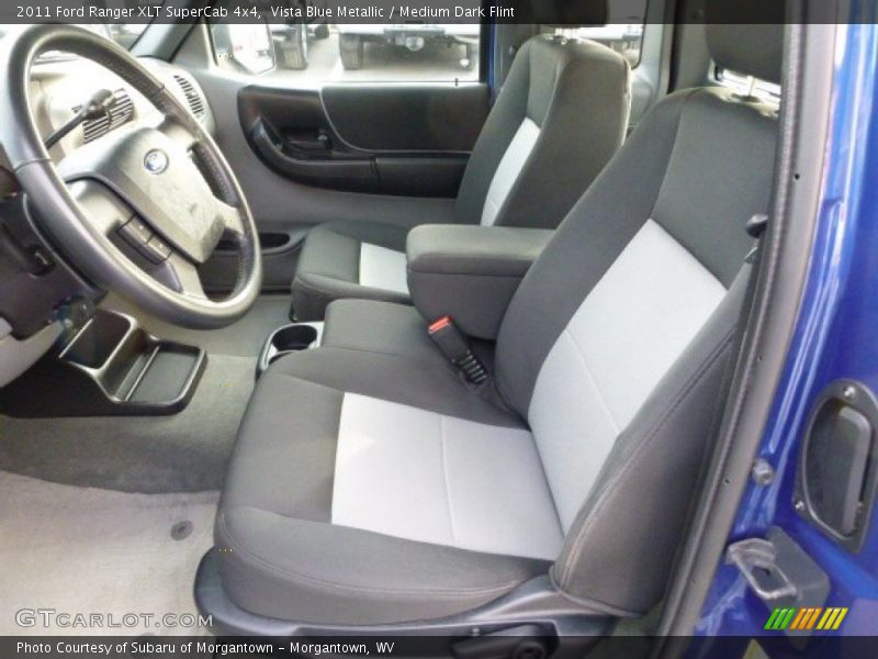 Vista Blue Metallic / Medium Dark Flint 2011 Ford Ranger XLT SuperCab 4x4