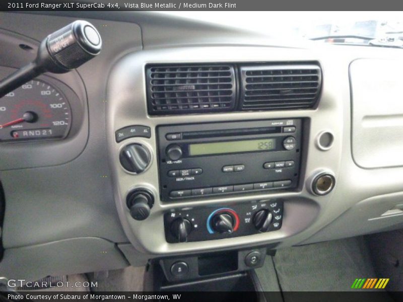 Vista Blue Metallic / Medium Dark Flint 2011 Ford Ranger XLT SuperCab 4x4