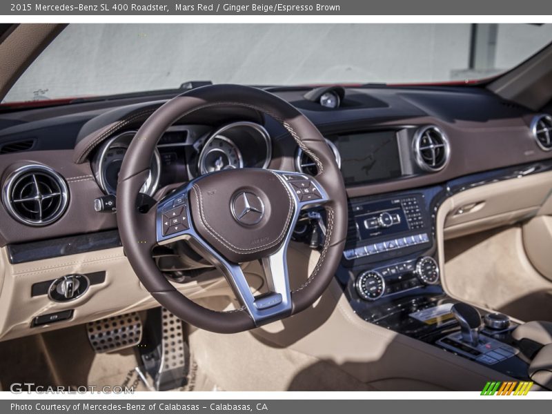 Mars Red / Ginger Beige/Espresso Brown 2015 Mercedes-Benz SL 400 Roadster