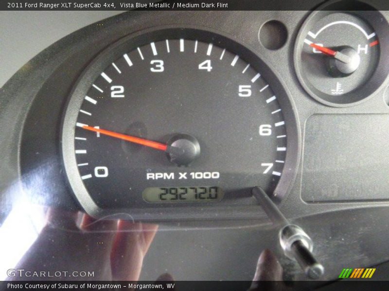 Vista Blue Metallic / Medium Dark Flint 2011 Ford Ranger XLT SuperCab 4x4