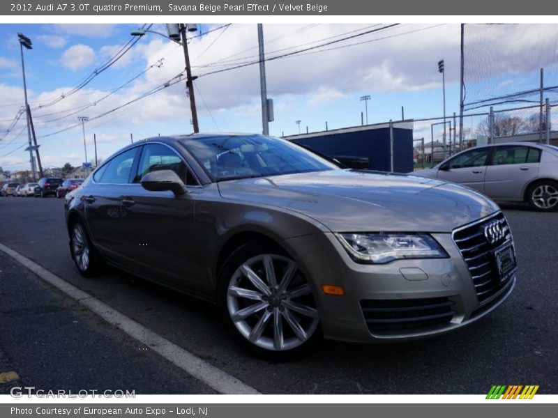 Savana Beige Pearl Effect / Velvet Beige 2012 Audi A7 3.0T quattro Premium