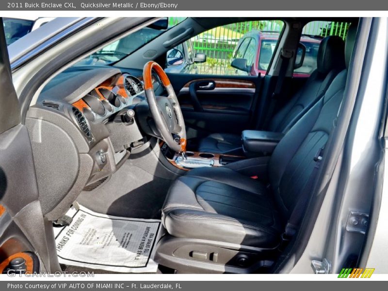 Quicksilver Metallic / Ebony/Ebony 2011 Buick Enclave CXL