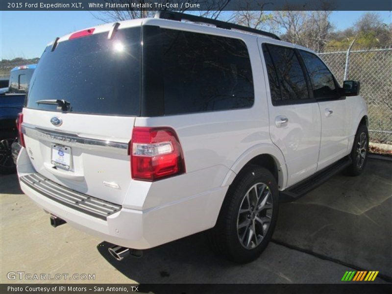 White Platinum Metallic Tri-Coat / Dune 2015 Ford Expedition XLT