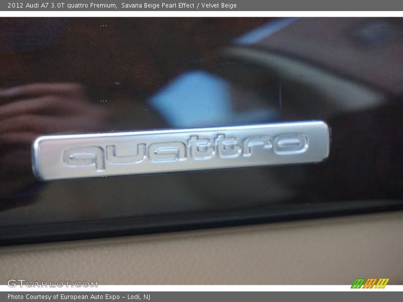 Savana Beige Pearl Effect / Velvet Beige 2012 Audi A7 3.0T quattro Premium