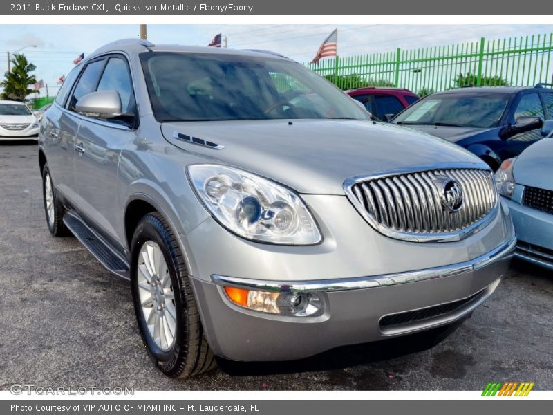 Quicksilver Metallic / Ebony/Ebony 2011 Buick Enclave CXL