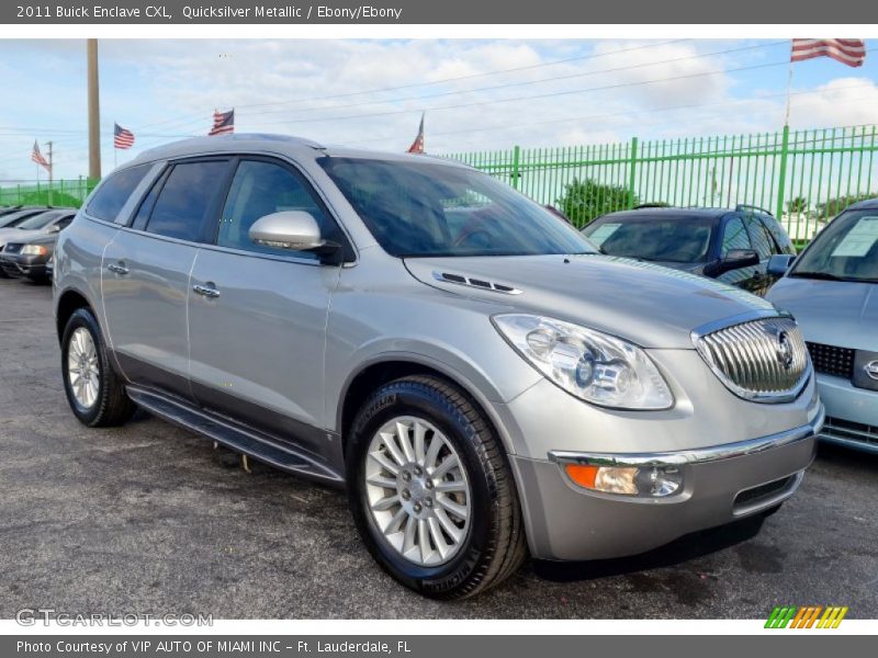 Quicksilver Metallic / Ebony/Ebony 2011 Buick Enclave CXL