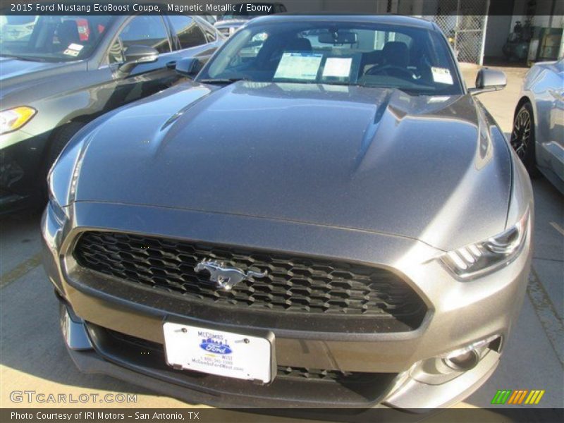 Magnetic Metallic / Ebony 2015 Ford Mustang EcoBoost Coupe