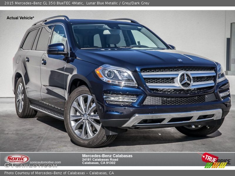 Lunar Blue Metallic / Grey/Dark Grey 2015 Mercedes-Benz GL 350 BlueTEC 4Matic