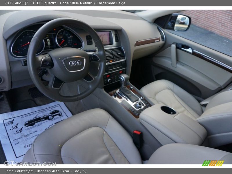 Cobalt Blue Metallic / Cardamom Beige 2012 Audi Q7 3.0 TFSI quattro