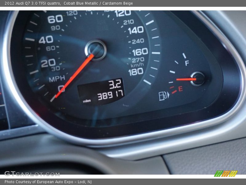Cobalt Blue Metallic / Cardamom Beige 2012 Audi Q7 3.0 TFSI quattro