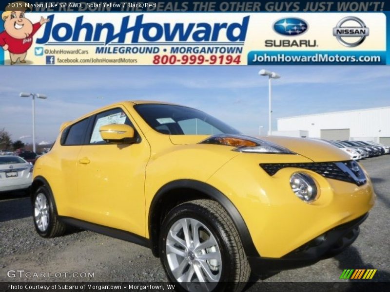 Solar Yellow / Black/Red 2015 Nissan Juke SV AWD