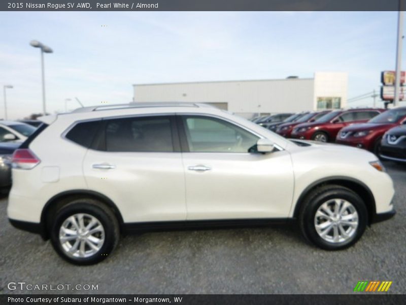Pearl White / Almond 2015 Nissan Rogue SV AWD