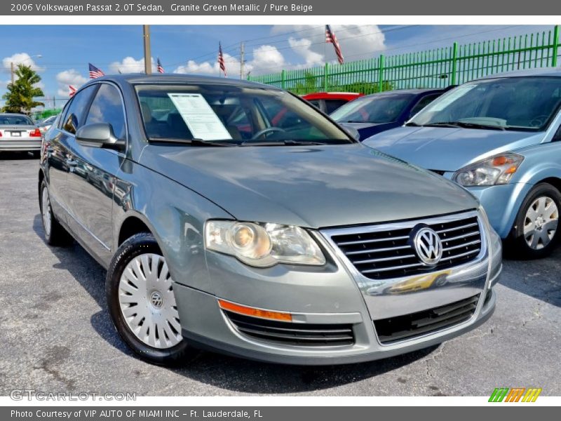 Granite Green Metallic / Pure Beige 2006 Volkswagen Passat 2.0T Sedan