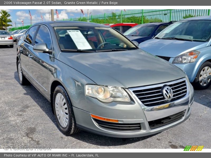 Granite Green Metallic / Pure Beige 2006 Volkswagen Passat 2.0T Sedan