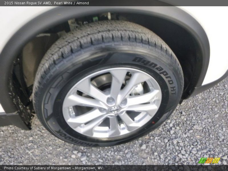 Pearl White / Almond 2015 Nissan Rogue SV AWD