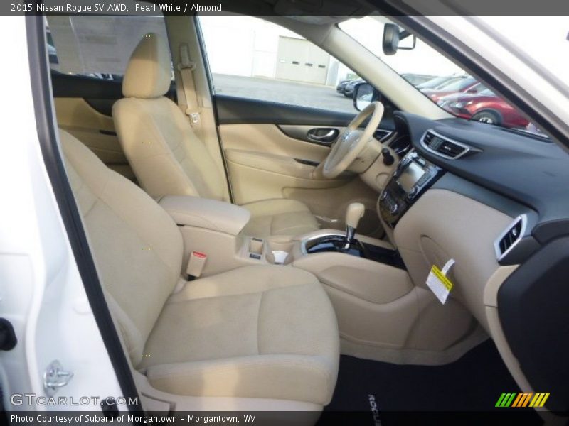 Pearl White / Almond 2015 Nissan Rogue SV AWD