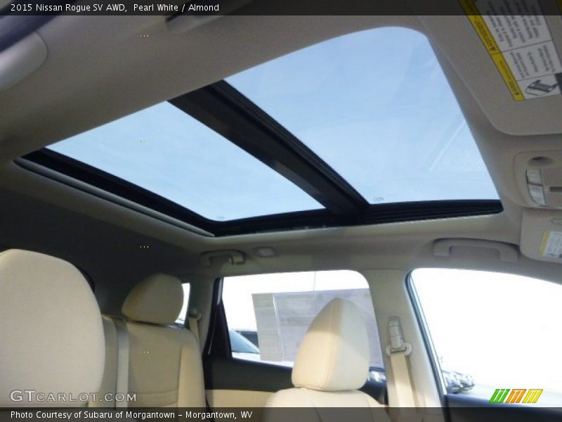 Pearl White / Almond 2015 Nissan Rogue SV AWD