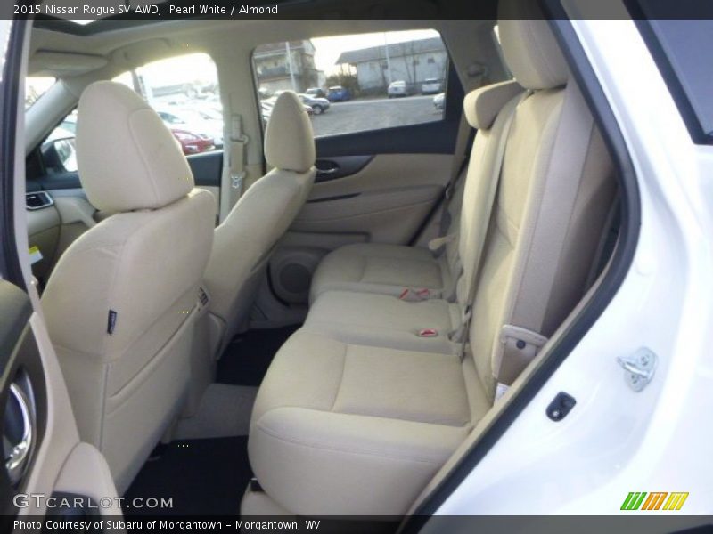 Pearl White / Almond 2015 Nissan Rogue SV AWD