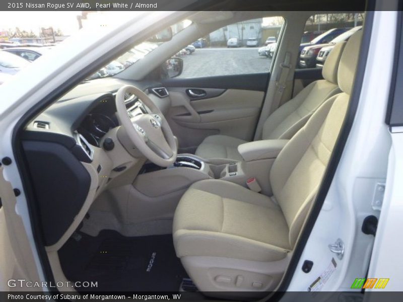 Pearl White / Almond 2015 Nissan Rogue SV AWD