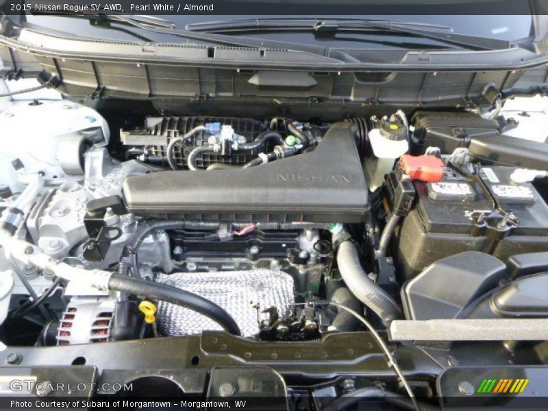 Pearl White / Almond 2015 Nissan Rogue SV AWD
