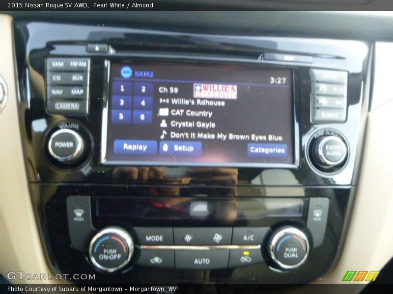 Pearl White / Almond 2015 Nissan Rogue SV AWD