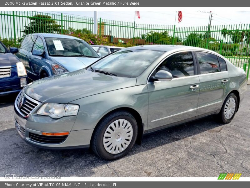 Granite Green Metallic / Pure Beige 2006 Volkswagen Passat 2.0T Sedan