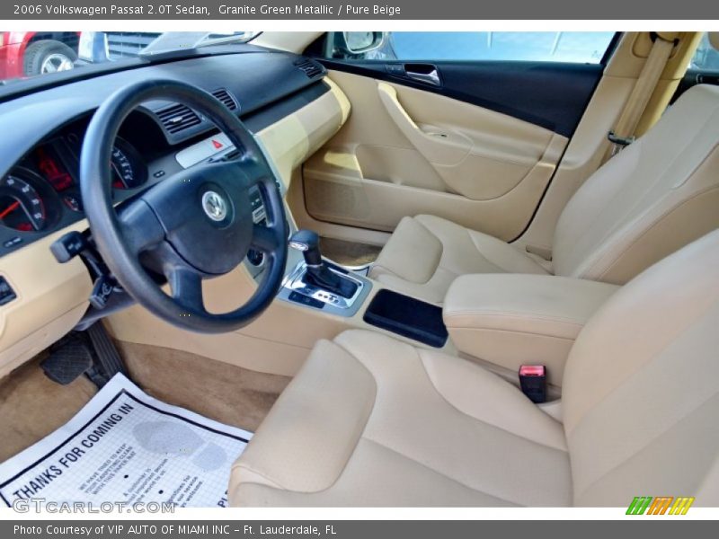 Granite Green Metallic / Pure Beige 2006 Volkswagen Passat 2.0T Sedan