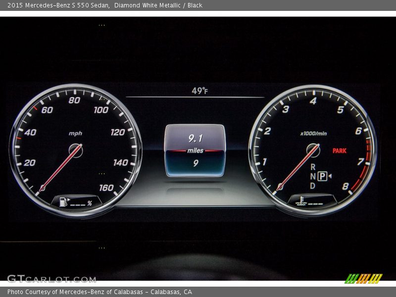 Diamond White Metallic / Black 2015 Mercedes-Benz S 550 Sedan