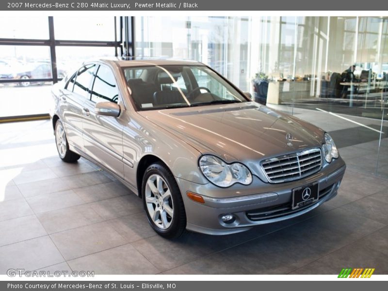 Pewter Metallic / Black 2007 Mercedes-Benz C 280 4Matic Luxury
