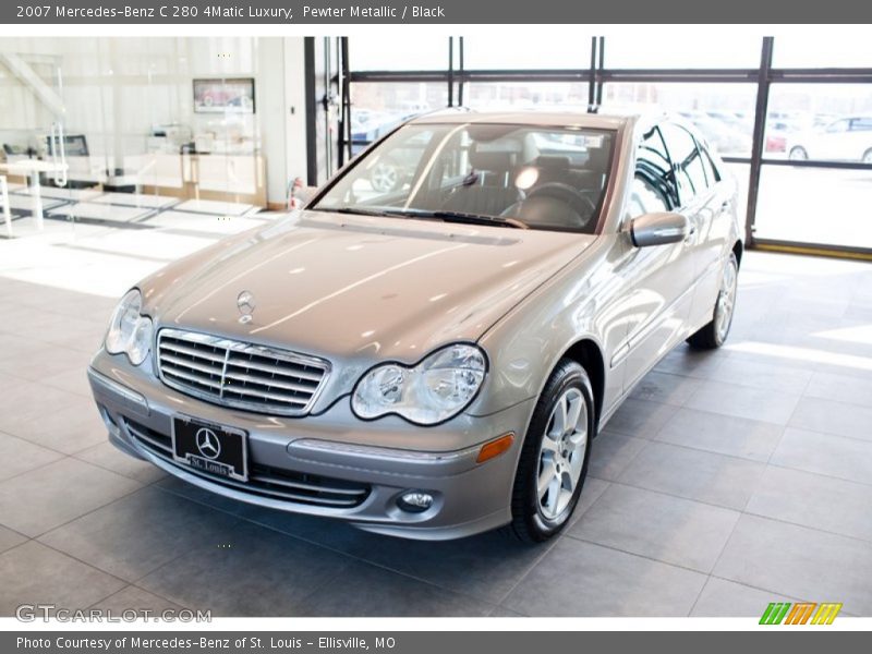 Pewter Metallic / Black 2007 Mercedes-Benz C 280 4Matic Luxury